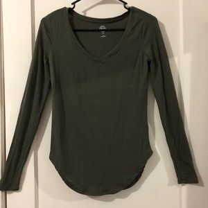 Long Sleeve Olive Top